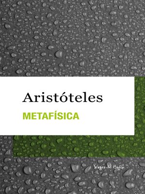 cover image of Metafísica--Ed. Bolso